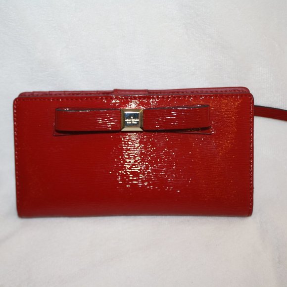 Kate Spade wallet, red and gold - Picture 1 of 3